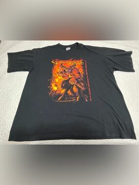 Ozzfest 2001 Vintage Y2K Ozzy Demon Finger Single Stitch Band Tee ALL SPORT XXL